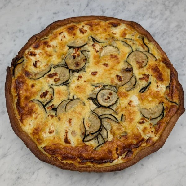 Courgette, Feta and Lemon quiche