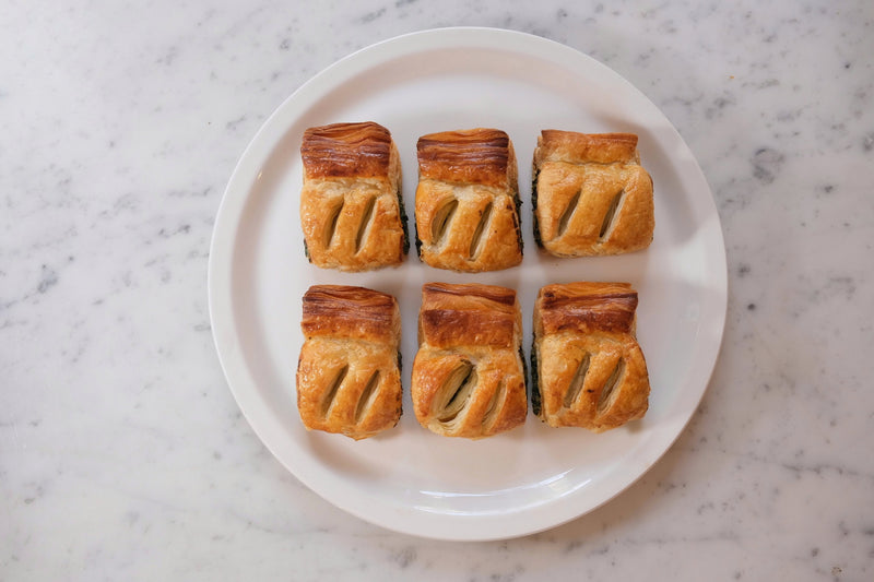 At home- 6 mini spinach and Westcombe Ricotta pastries